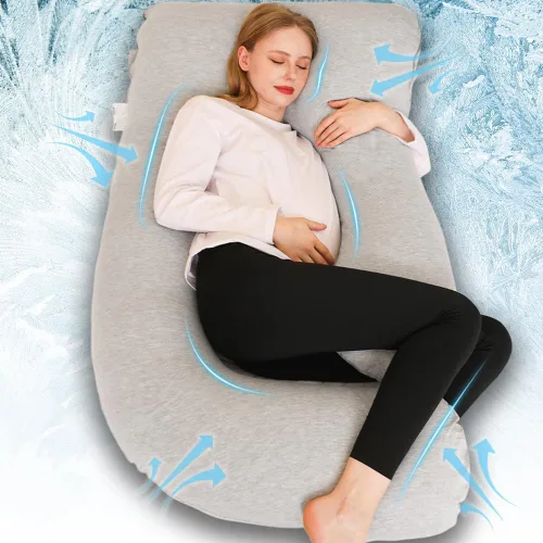 Vista 13 de Almohada de embarazo Chilling Home, almohadas de embarazo en forma de U para dormir, almohada de cuerpo completo, almohada de maternidad