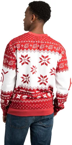 Vista 4 de Bioworld Naruto Ichiraku Ramen on Red Crew Neck Sudadera
