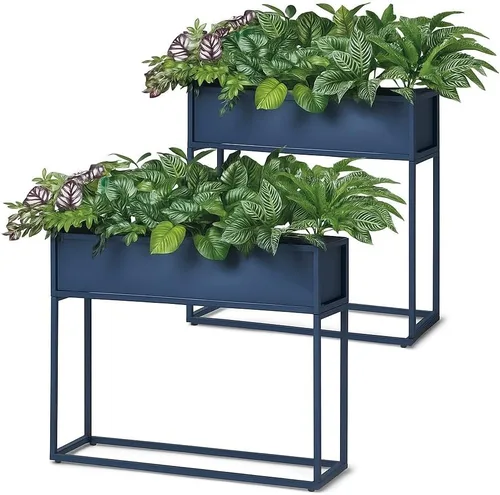 Vista 12 de Cocoyard - Maceta elevada – Cama de jardín elevada duradera con agujeros de drenaje para plantas altas, hierbas y flores, maceta rectangular