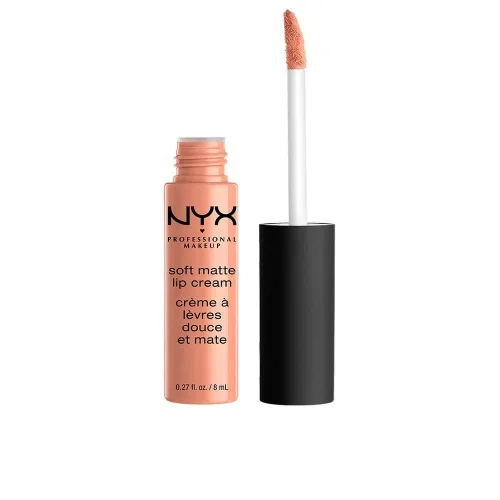 Vista 7 de NYX PROFESSIONAL MAKEUP - Crema labial mate y suave, lápiz labial líquido ligero, Abu Dhabi (rosa profundo-beige)