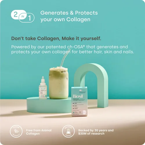 Vista 5 de Biosil Suplemento potenciador de colágeno – Gotas de 0.5 onzas líquidas, paquete de 2 – Activador patentado ch-OSA para piel, cabello, uñas