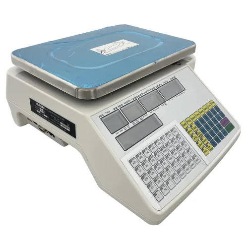 Vista 9 de INTBUYING Escala de computación de precios digitales Comida comercial Carne Escala de fruta Escala de cinco ventanas sin poste Impresora térmica