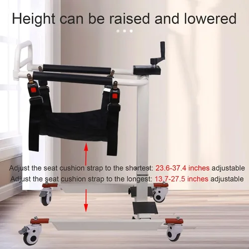 Vista 8 de Elevador de pacientes para silla de ruedas para el hogar, silla de transferencia de baño, silla de transferencia de paciente, silla de ducha