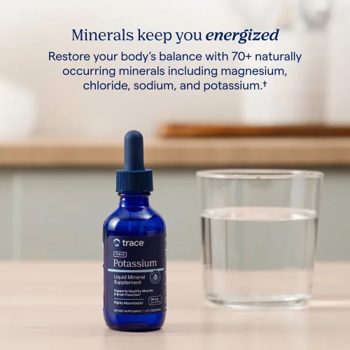 Vista 5 de Trace Minerals Suplemento iónico de potasio, 99 mg, gotas líquidas, 2 fl oz