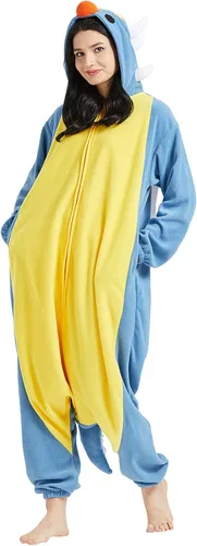Vista 2 de DELEY Pijama de una pieza para adultos, disfraz de Halloween, Navidad, animales, cosplay, para hombres y mujeres