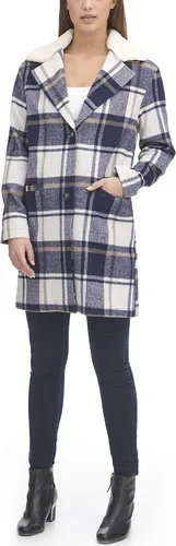 Vista 3 de Levis Abrigo superior con cuello Sherpa de mezcla de lana para mujer Rojo