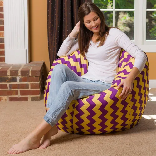 Vista 2 de Silla Puff Grande y Cómoda: Sillones Puff Posh Grandes con Funda Extraíble para Niños, Adolescentes y Adultos - Muebles de Tela de Poliéster