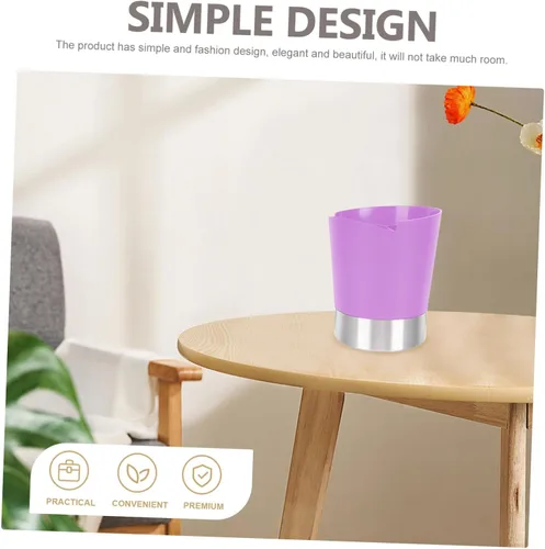 Vista 4 de Healeved Cubo de paja de tres compartimentos Soporte multifunción Estuche de almacenamiento de pajitas Cucharas Cubo de almacenamiento para el hogar