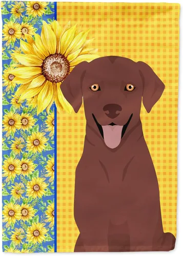 Vista 7 de Caroline's Treasures WDK5313GF Bandera de jardín con diseño de girasoles de verano, color negro y tostado, Airedale Terrier para buzón, bandera