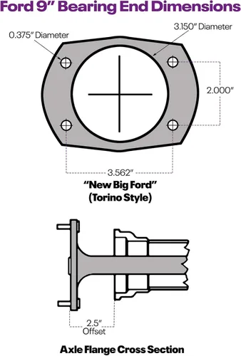 Vista 7 de Eje largo de 31 spline cortado para adaptarse con rodamiento, se adapta a Ford de 9 pulgadas