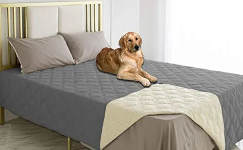 Vista 40 de Ameritex Funda impermeable para cama de perro, manta para mascotas con parte trasera antideslizante para muebles, cama, sofá