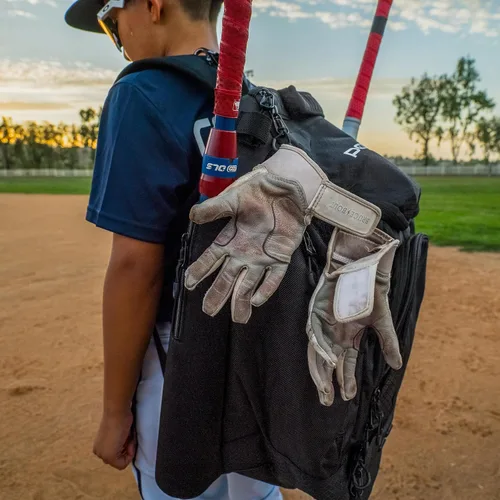 Vista 7 de PowerNet Surge Softball Baseball Bag, Dual Bat & Gear Travel Backpack, Baseball Equipment Bat Bag, Baseball Softball Backpack with Dugout Fence