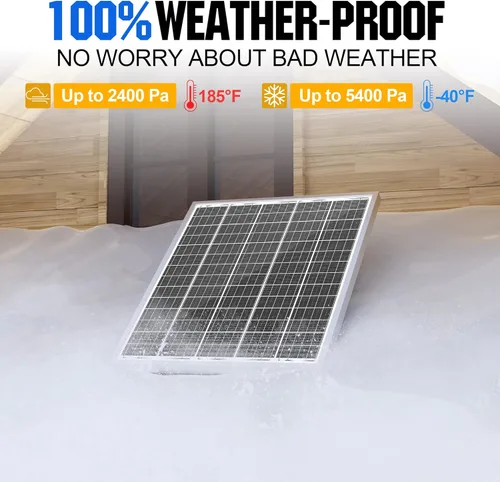 Vista 5 de SOLPERK - Kit de panel solar de 50 W 24 V, controlador PWM impermeable inteligente de 10 A, cargador de batería solar para exteriores y hogar