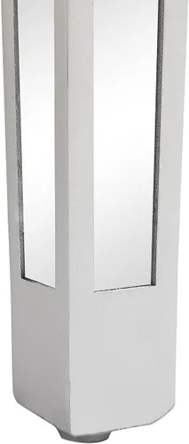 Vista 9 de Henf Escritorio de tocador con espejo para dormitorio, mesa de tocador de maquillaje, mesa de sofá con 2 cajones de diamantes sintéticos, moderno