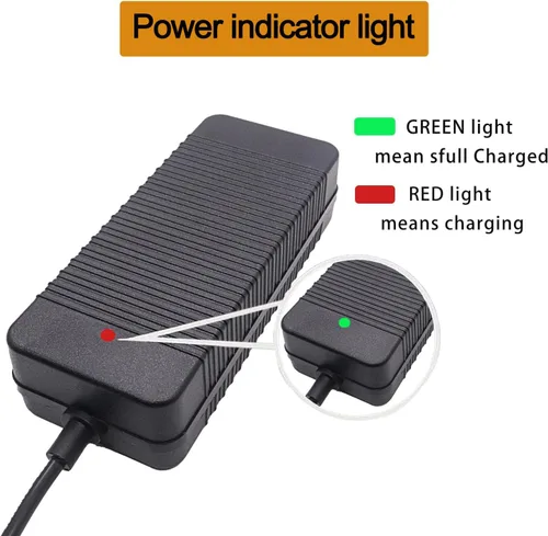 Vista 4 de Cargador de batería de 36V/42V 2A con conector de 3 clavijas para paquete de baterías de litio 10S 36V