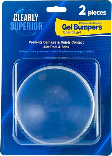 Vista 10 de Clearly Superior Topes de Gel Redondos Pequeños de 1.13" Paquete de 12 - Protectores Autoadhesivos para Muebles - Protege las Superficies de Daños