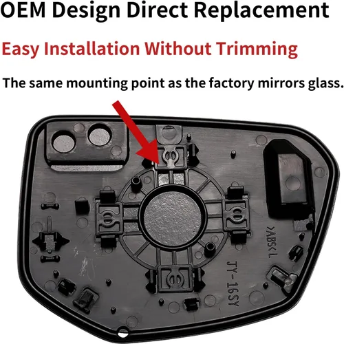 Vista 3 de Reemplazo del espejo lateral del conductor para Honda Civic 2016-2021, Honda Envix 2018-2022, Honda Crider 2019-2022, cristal del espejo lateral