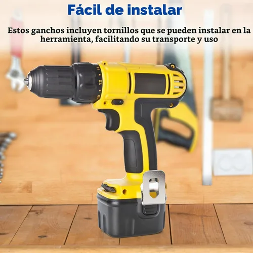 Vista 4 de 10 clips de cinturón para Dewalt, Anglecai 304 clips de herramientas de taladro de acero inoxidable