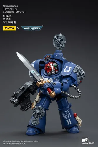 Vista 2 de JoyToy Warhammer 40K: Ultramarines Terminators SGT. Terconon Figura de acción a escala 1:18