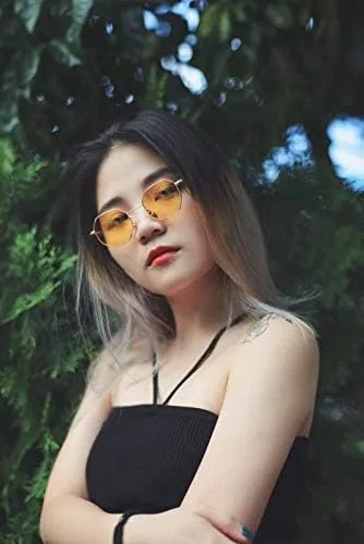 Vista 7 de FEISEDY Hipster Small Polygon Women Men Sunglasses Delicate Metal Frame B2254