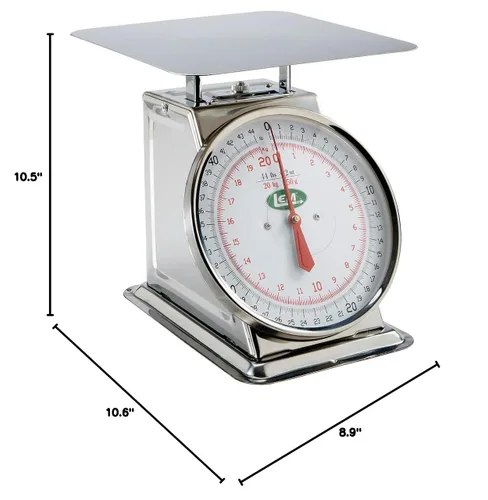 Vista 15 de LEM Productos Báscula de acero inoxidable de 44 libras, plata