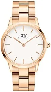 Vista 7 de Daniel Wellington Iconic Link Reloj pulsera de eslabones de oro rosa o plata