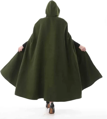 Vista 6 de MLAFE Capa gótica de invierno para mujer con capucha, gabardina extendida en estilo Harajuku