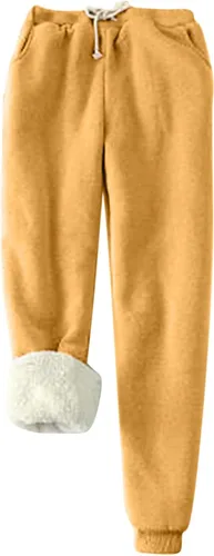 Vista 4 de Oggfader Womens Winter 2 Piece Outfits Fleece Lined Crewneck Pullover Tops Drawstring Pants Sets Lounge Wear