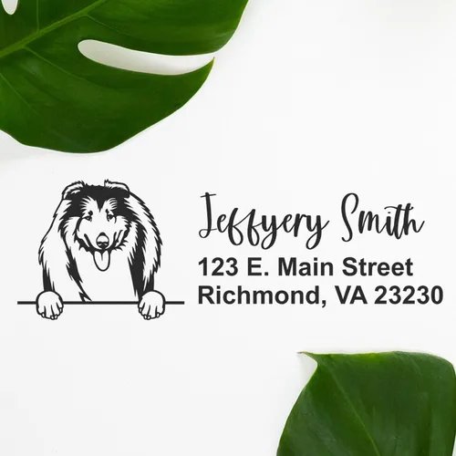 Vista 17 de American Bulldog Stamp Duo, Custom Return Address for Dog Lovers, Personalized Mail Mark for Letters and Cards