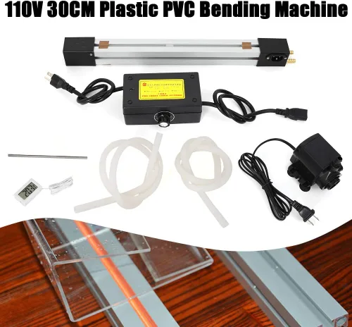 Vista 2 de Dobladora de plástico de PVC acrílico de 110 V, dobladora de hojas de plástico de 110 V, calentador de tiras manuales para herramienta de doblado
