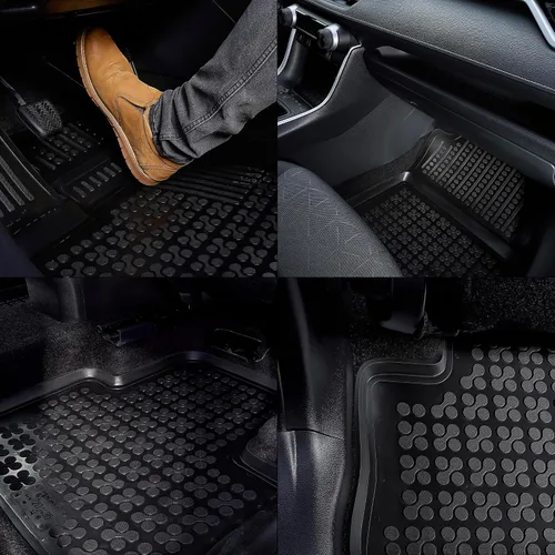 Vista 4 de REZAW-PLAST Alfombrillas para Mercedes Benz GLE Coupe 2015-2019, juego de 2 filas para todo tipo de clima, juego de revestimientos GLE AMG 43 4MATIC