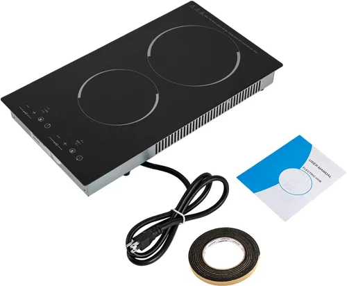 Vista 9 de Estufa eléctrica de 110 V, encimera y empotrada, placa de cocina con 9 niveles de potencia, control táctil del sensor, bloqueo de seguridad