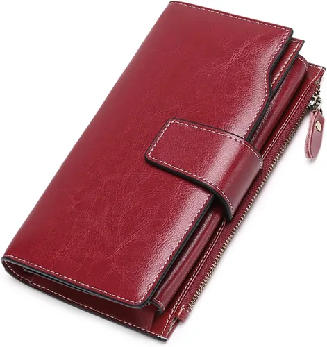 Vista 20 de SENDEFN - Carteras de cuero para mujer, con bloqueo de identificación por radio frecuencia (RFID), tarjetero con monedero, cartera de mano