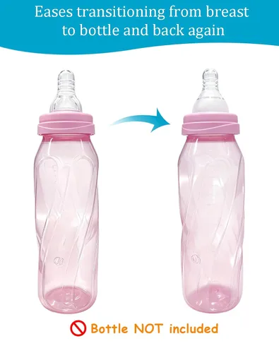 Vista 10 de Tetina de silicona para alimentación Evenflo, cuello estándar de plástico tintado clásico y botellas de vidrio clásicas, flujo lento, 3.3 ft+ Blanco