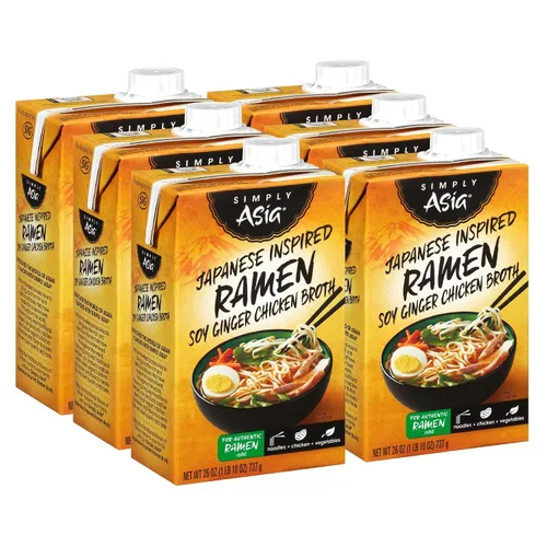 Vista 10 de Simply Asia Caldo de pollo con jengibre y soja de inspiración japonesa, 26 onzas líquidas