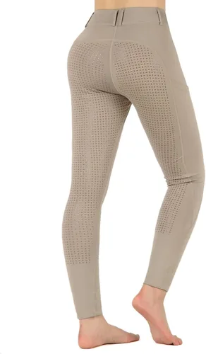 Vista 3 de beroy Pantalones de equitación para mujer, pantalones ecuestres, mallas de entrenamiento para equitación, bolsillos de silicona para asiento completo