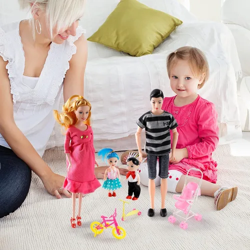 Vista 4 de Juego de juguetes para mamá embarazada, muñeca embarazada con bebé, incluye carrito de muñeca