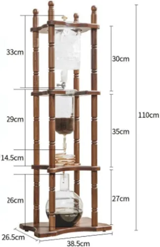 Vista 6 de Percolador - Cafetera para goteo, cafetera con goteo, máquina de café fría para café o tetera de vidrio