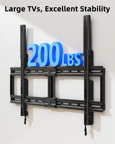 Vista 8 de HOME VISION Soporte de pared fijo ultradelgado para TV para pantallas planas/curvas de 42-100 pulgadas, VESA máx. 31.496x23.622 in, capacidad de 200