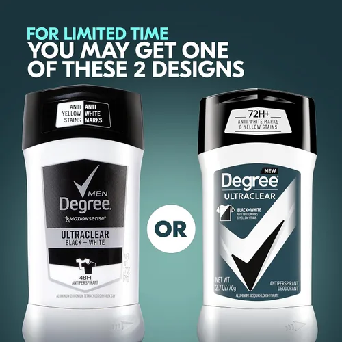 Vista 6 de Degree Desodorante antitranspirante para hombre, espray seco en aerosol negro + blanco, 3 unidades y desodorante antitranspirante ultratransparente