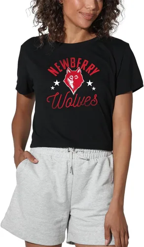 Vista 229 de Colección oficial de camisetas con diseño de mascota desgastada para mujer, color negro Grizzlies del estado de Adams