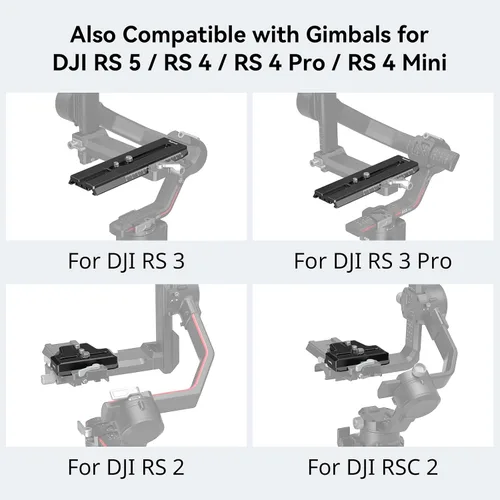 Vista 6 de SMALLRIG Placa de liberación rápida extendida para estándar tipo Arca compatible con DJI RS 2 / RSC 2 / RS 3 / RS 3 Pro/RS 4/ RS 4 Pro/RS 5 Gimbal