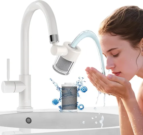Vista 11 de Patentado CECEFIN 1080° Extensor de Grifo Giratoria - Aireador de Fregadero - Extensión de Grifo de Agua con 2 Modos de Salpicadura, Accesorio