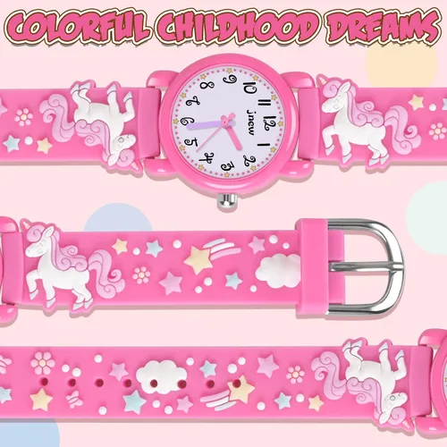Vista 5 de Watch for Boys Girls, 3D Lovely Cartoon Watch for Kids Age 3-8 - Best Gifts