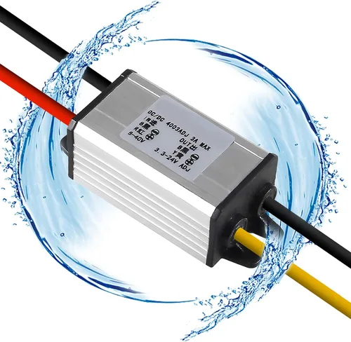 Vista 5 de Convertidor de voltaje de 8 V, 22 V a 3 V, 15 V CC, resistente al agua, CC reductor, regulador de voltaje, 3 A, convertidor de fuente