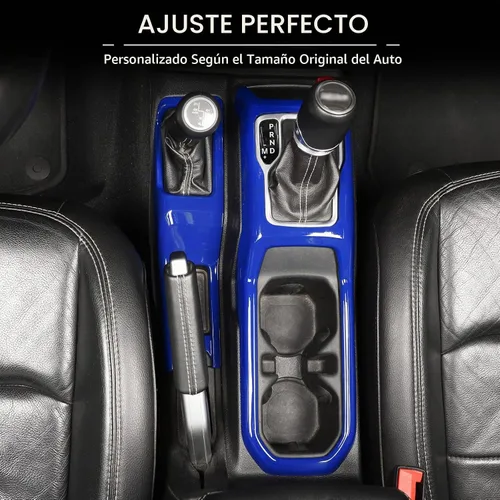 Vista 4 de Consola Central 4WD Panel de Cambio de Marchas y Portavasos para 2018-2024+ Jeep Wrangler JL JLU Gladiator JT (Azul)