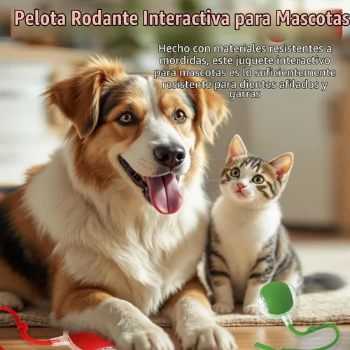 Vista 2 de 2025 Nuevos Juguetes Interactivos para Perros y Gatos, Bolas Interactivas, Juguete de Bola Rodante para Gatos, Bola de Mascota Automática