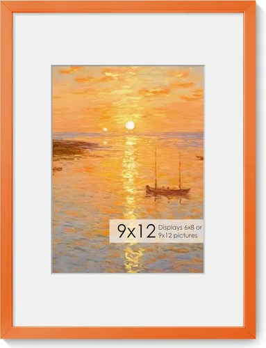 Vista 212 de Fun Memories Marco de Fotos A2 Negro, Marcos de Póster de Metal de Alta Gama de 16.5 x 23.5 pulgadas para Pared, Marco de Fotos A2 con Paspartú A3