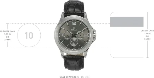 Vista 3 de Titan Workwear - Reloj cronógrafo para hombre cuarzo resistente al agua correa de acero inoxidable