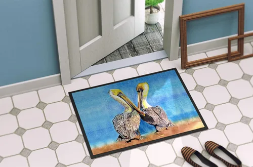 Vista 4 de Caroline's Treasures 8539-JMAT Pelican - Tapete para puerta delantera, 24 x 36 pulgadas, para interiores y exteriores, para entrada, antideslizante